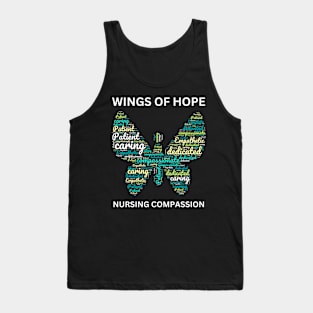 Nurse Geometric Butterfly Quote Design Tank Top